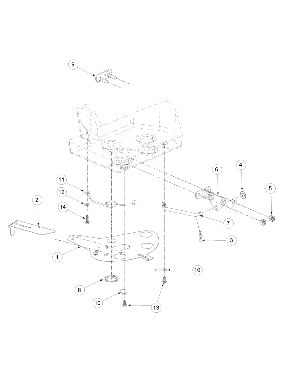 Shut-Off Assembly Diagram and Parts List for 56A40-SH SS-750 Cub Cadet Spreader